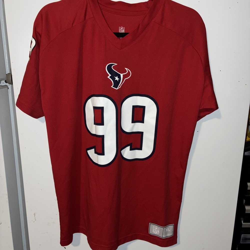 Houston Texans J.J. Watt #99 Jersey Woman's Size XL Football NFL Red